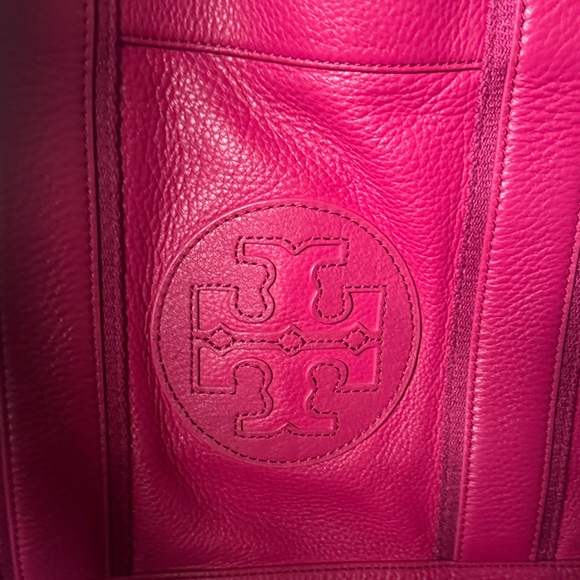 Tory Burch Fuchsia Leather Tote - Picture 6 of 16